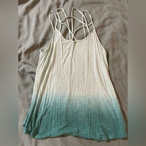 American eagle soft and sexy teal ombré stewpot tank